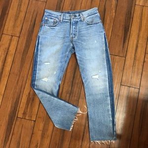 Levi’s distressed boyfriend jeans